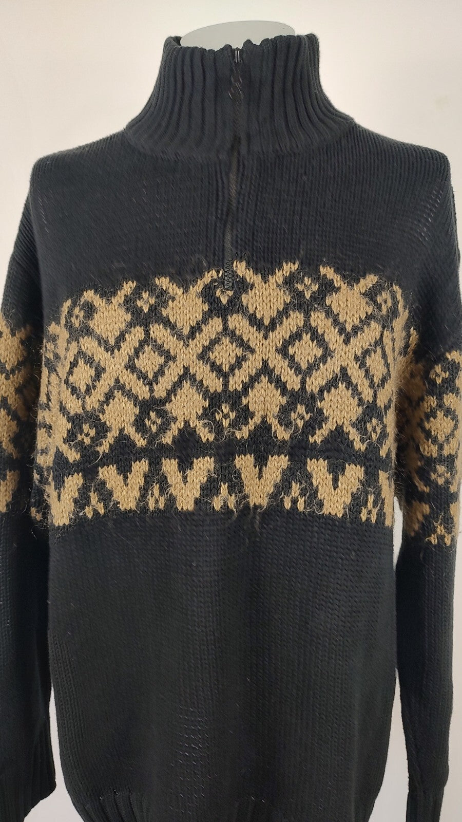 MARLBORO MAGLIONE ZIP UOMO Tg. 2XL MAN SWEATER CASUAL VINTAGE COTONE MOHAIR