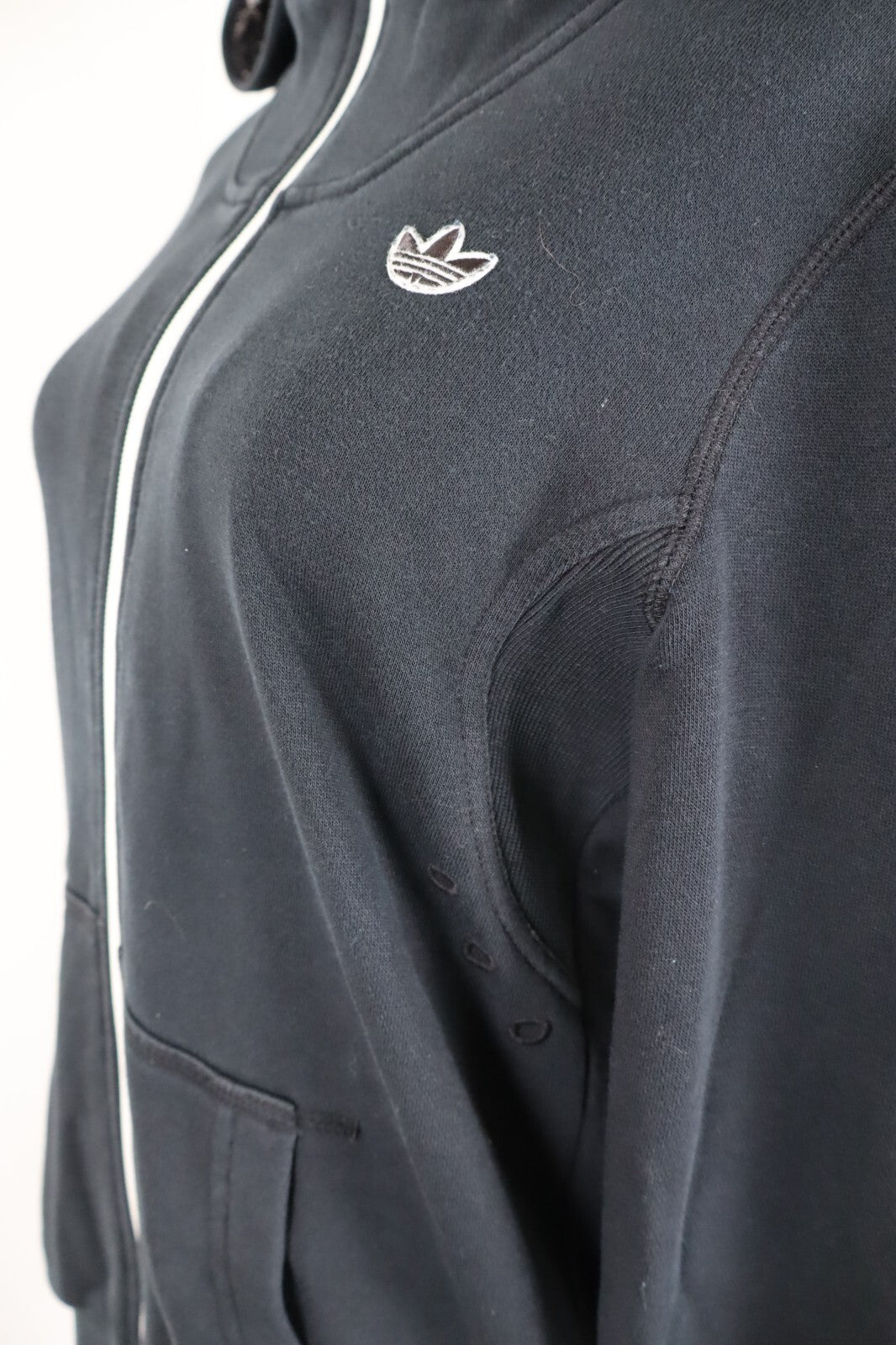 ADIDAS FELPA CON ZIP CAPPUCCIO DONNA Tg 44 WOMEN CASUAL VINTAGE SPORT SWEATSHIRT