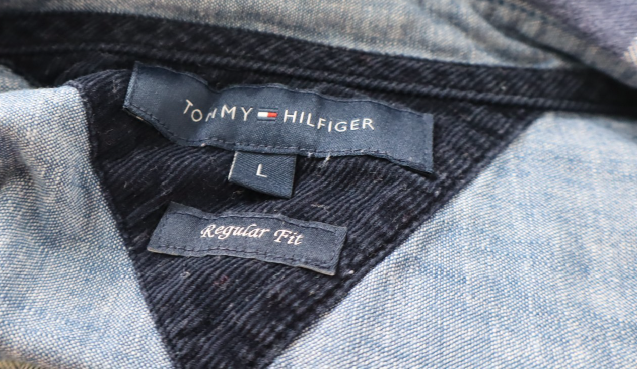 TOMMY HILFIGER CAMICIA MANICA LUNGA UOMO TG. L MAN CASUAL VINTAGE SHIRT COTONE