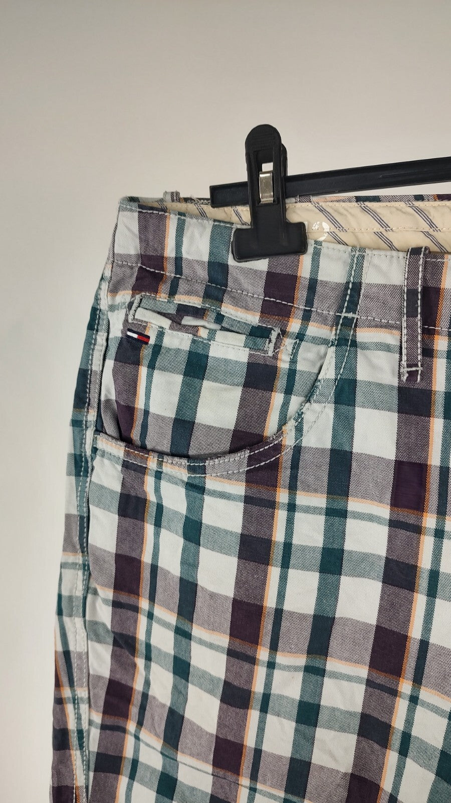 HILFIGER DENIM PANTALONI BERMUDA UOMO COTONE TG. W33 MAN PANTS CASUAL VINTAGE
