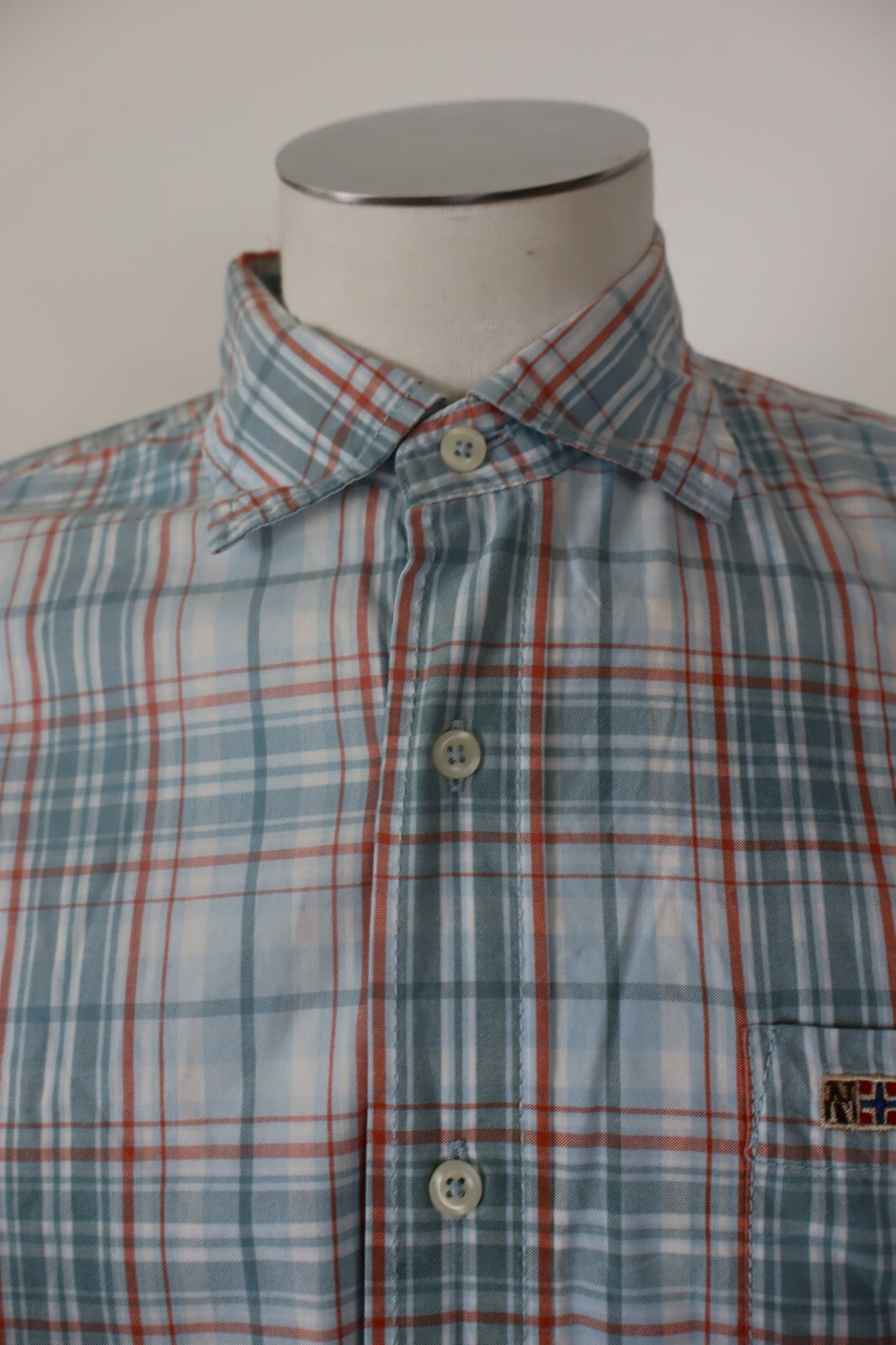 NAPAPIJRI CAMICIA SHIRT UOMO Tg L MAN VINTAGE CASUAL COTONE