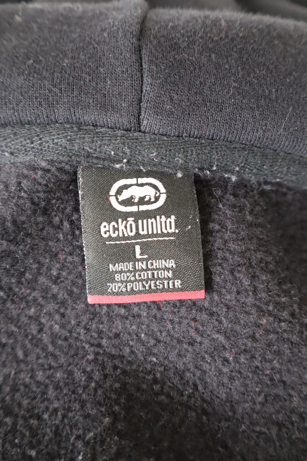 ECKO UNLTD FELPA CON ZIP MAGLIA UOMO L MAN SPORT JACKET SWEATSHIRT VINTAGE ITALY