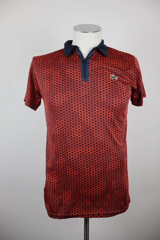 LACOSTE POLO MAGLIA UOMO TG 3 MAN T- SHIRT CASUAL VINTAGE POLIESTERE CON ZIP