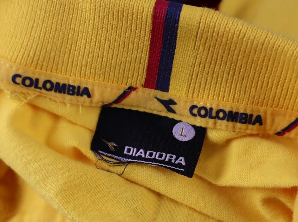 DIADORA COLOMBIA N 10 MAGLIA CALCIO TRIKOT UOMO L SOCCER JERSEY VINTAGE