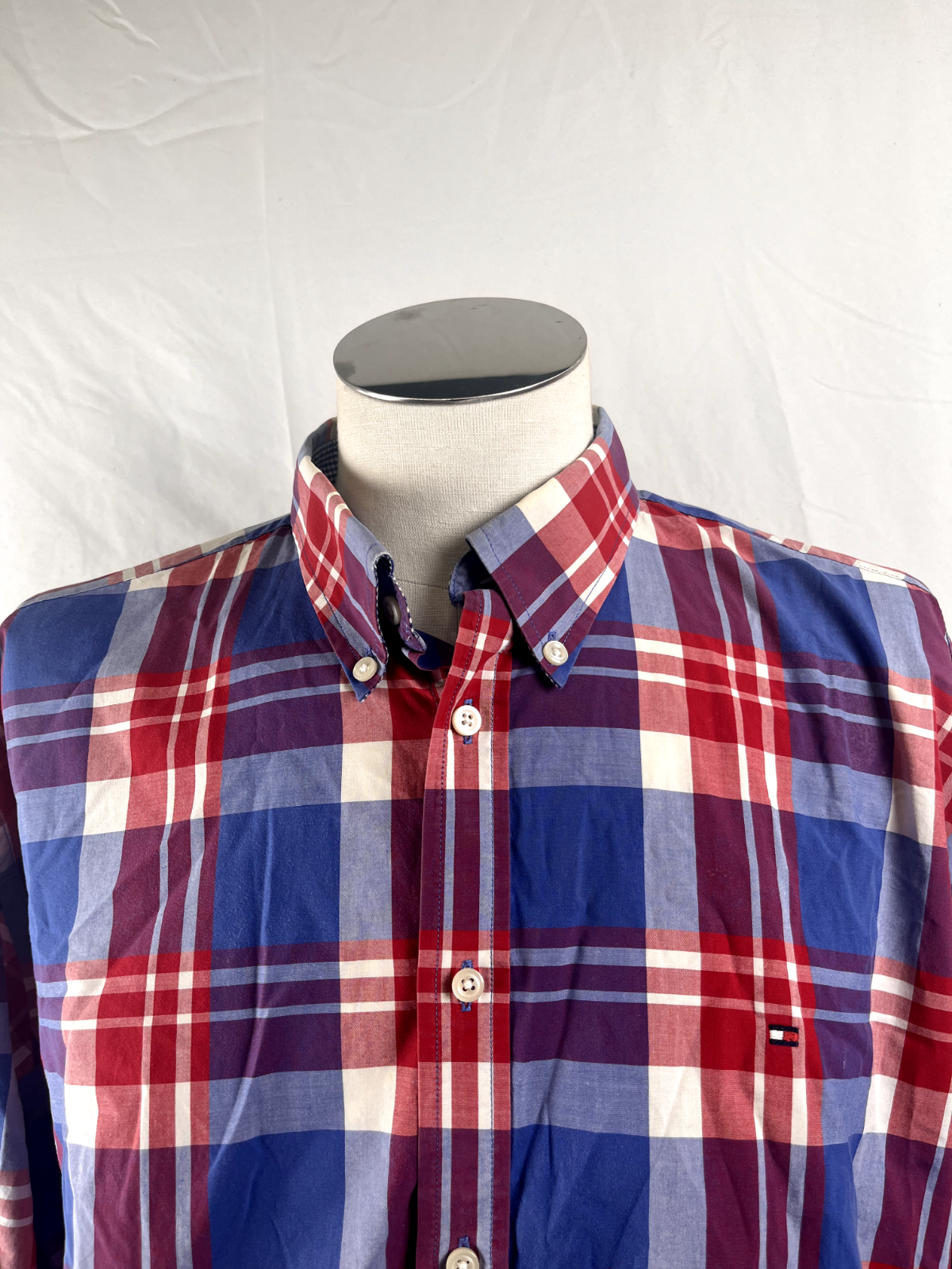 TOMMY HILFIGER CAMICIA COTONE SHIRT UOMO Tg. 2XL MAN VINTAGE CASUAL COTTON