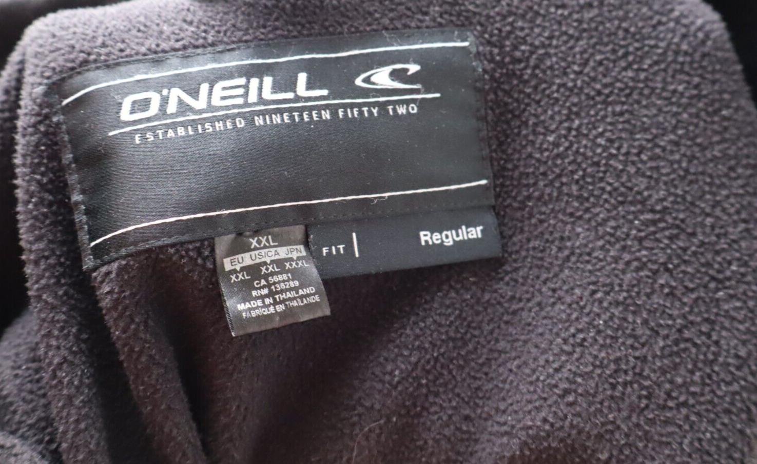 O'NEILL FELPA TECNICA GIACCA CON ZIP UOMO MAGLIA Tg 2XL MAN SWEATSHIRT VINTAGE