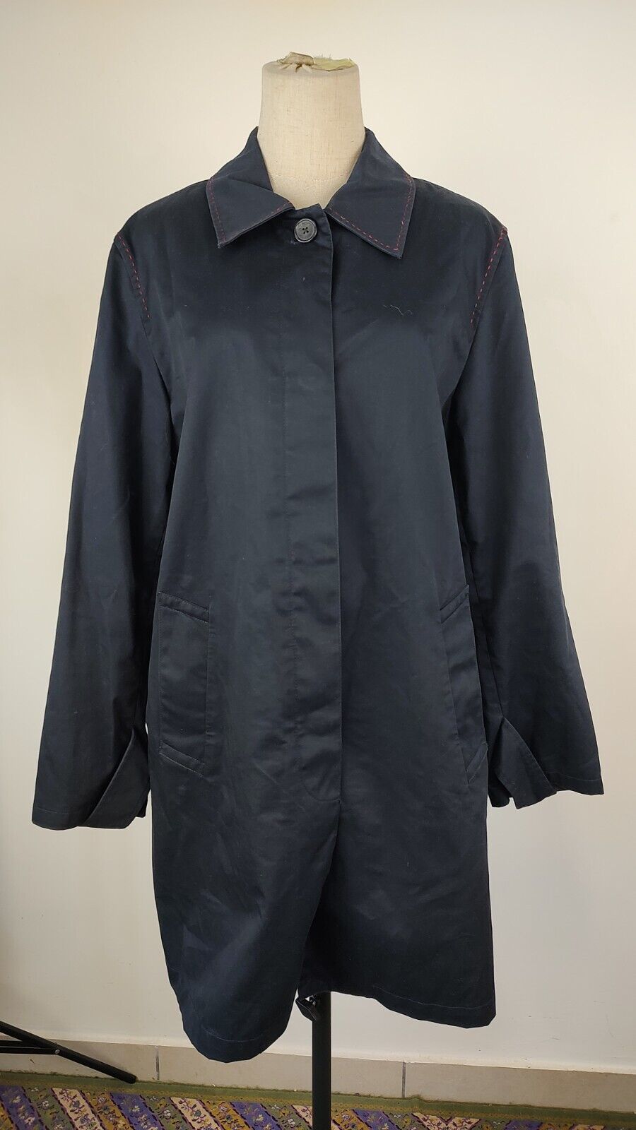 TOMMY HILFIGER CAPPOTTO TRENCH DONNA Tg L WOMEN VINTAGE CASUAL JACKET