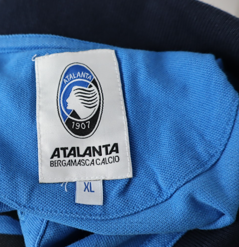 ATALANTA CALCIO MAGLIA POLO UOMO TG. XL MAN T-SHIRT CASUAL VINTAGE COTONE COTTON