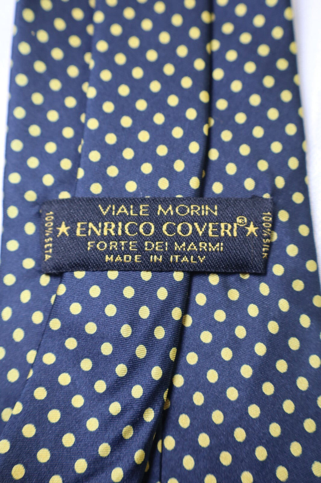 ENRICO COVERI VIALE MORIN 100%  SILK TIE SETA CRAVATTA NECKTIE MADE IN ITALY