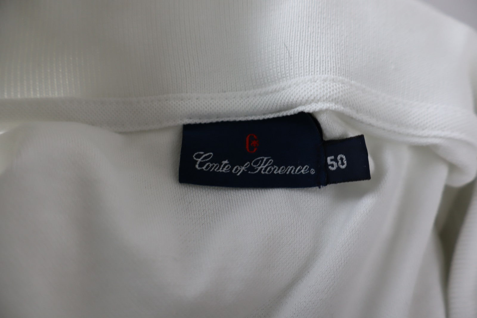 CONTE OF FLORENCE MAGLIA POLO SMANICATA UOMO 50 MAN COTONE SHIRT CASUAL VINTAGE