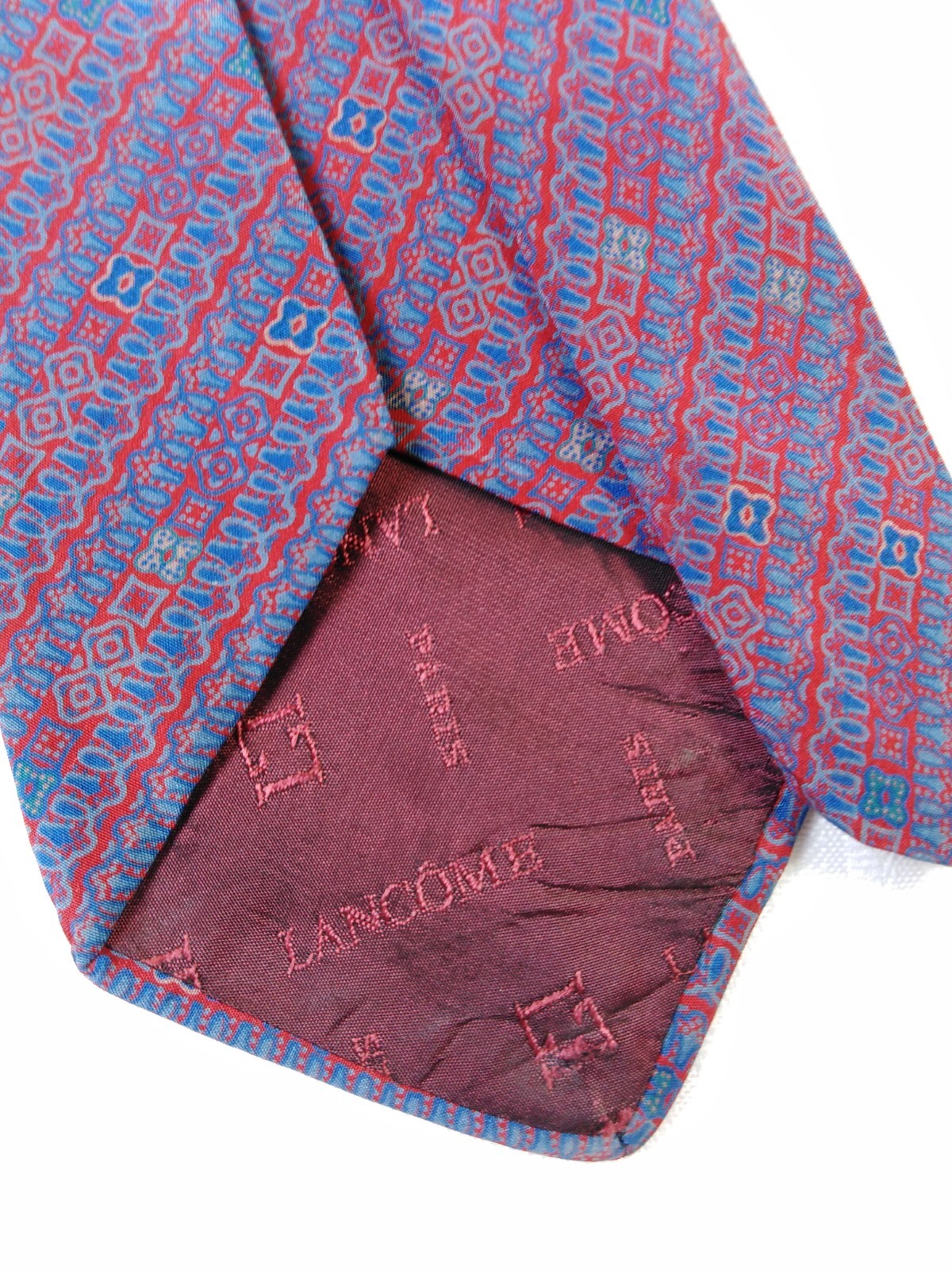 LANCOME 100% SILK TIE SETA CRAVATTA NECKTIE MADE ITALY VINTAGE CLASSIC