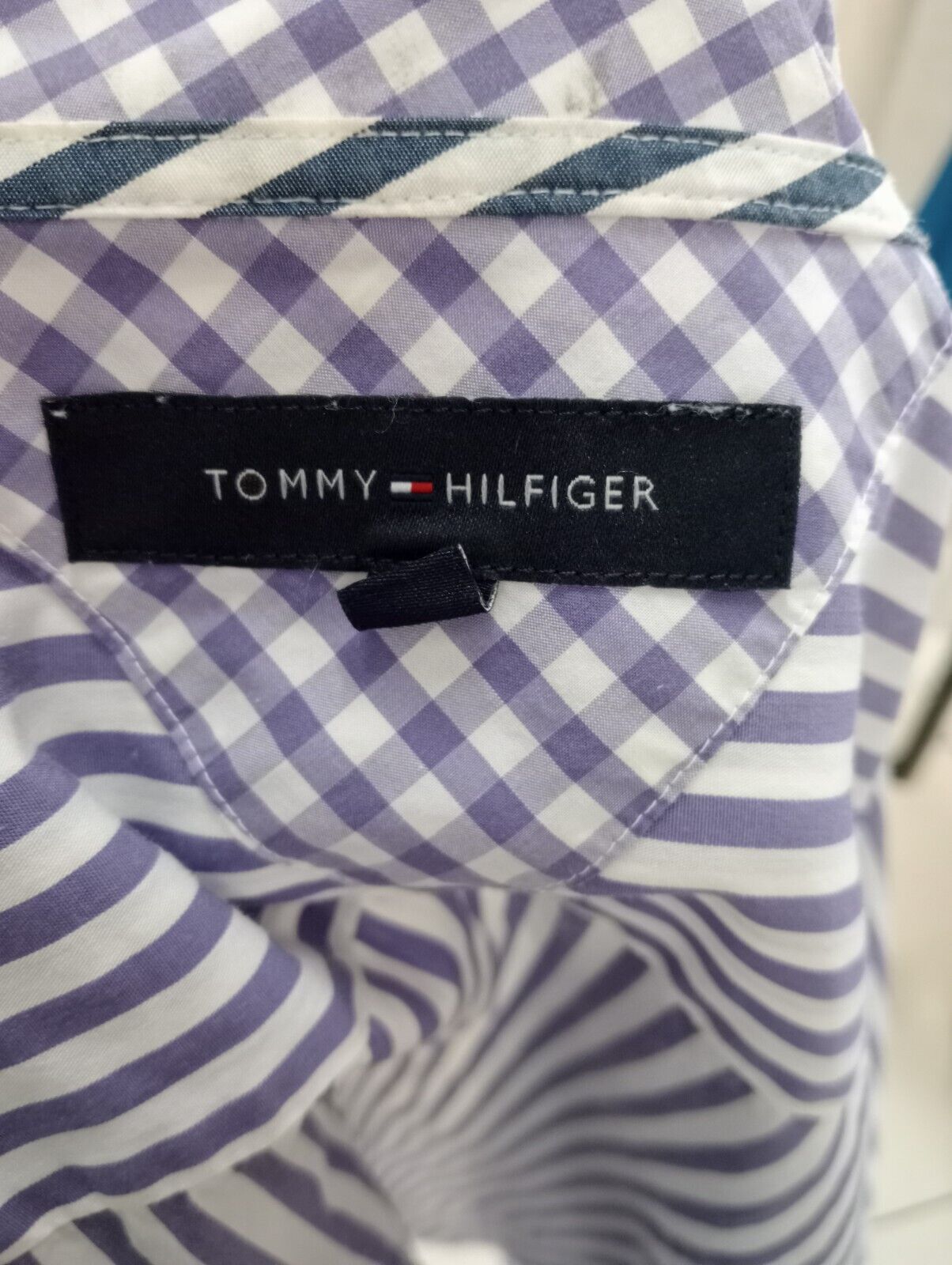 TOMMY HILFIGER CAMICIA UOMO TG. S MAN CASUAL VINTAGE SHIRT COTONE ITALY