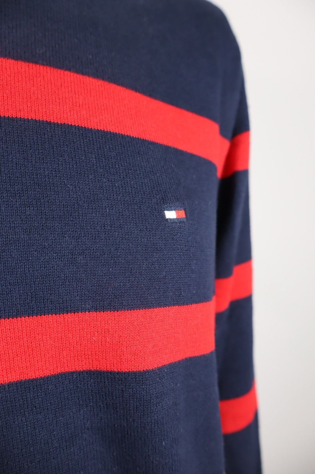 TOMMY HILFIGER MAGLIONE VINTAGE COTONE COTTON UOMO Tg. L MAN SWEATER CASUAL LOGO