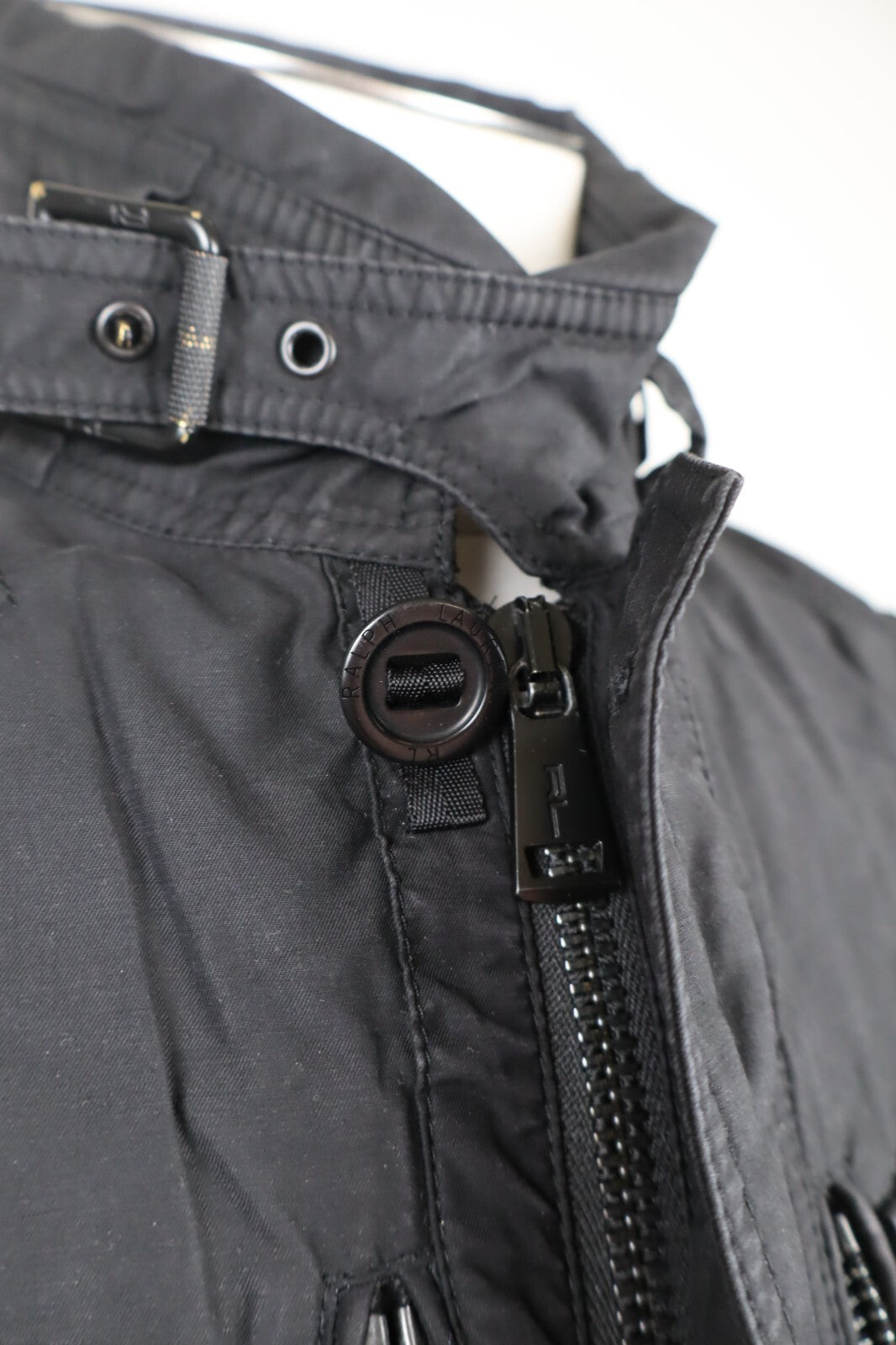 RALPH LAUREN GIUBBINO SMANICATO GILET UOMO TG M MAN CASUAL VINTAGE JACKET NERO