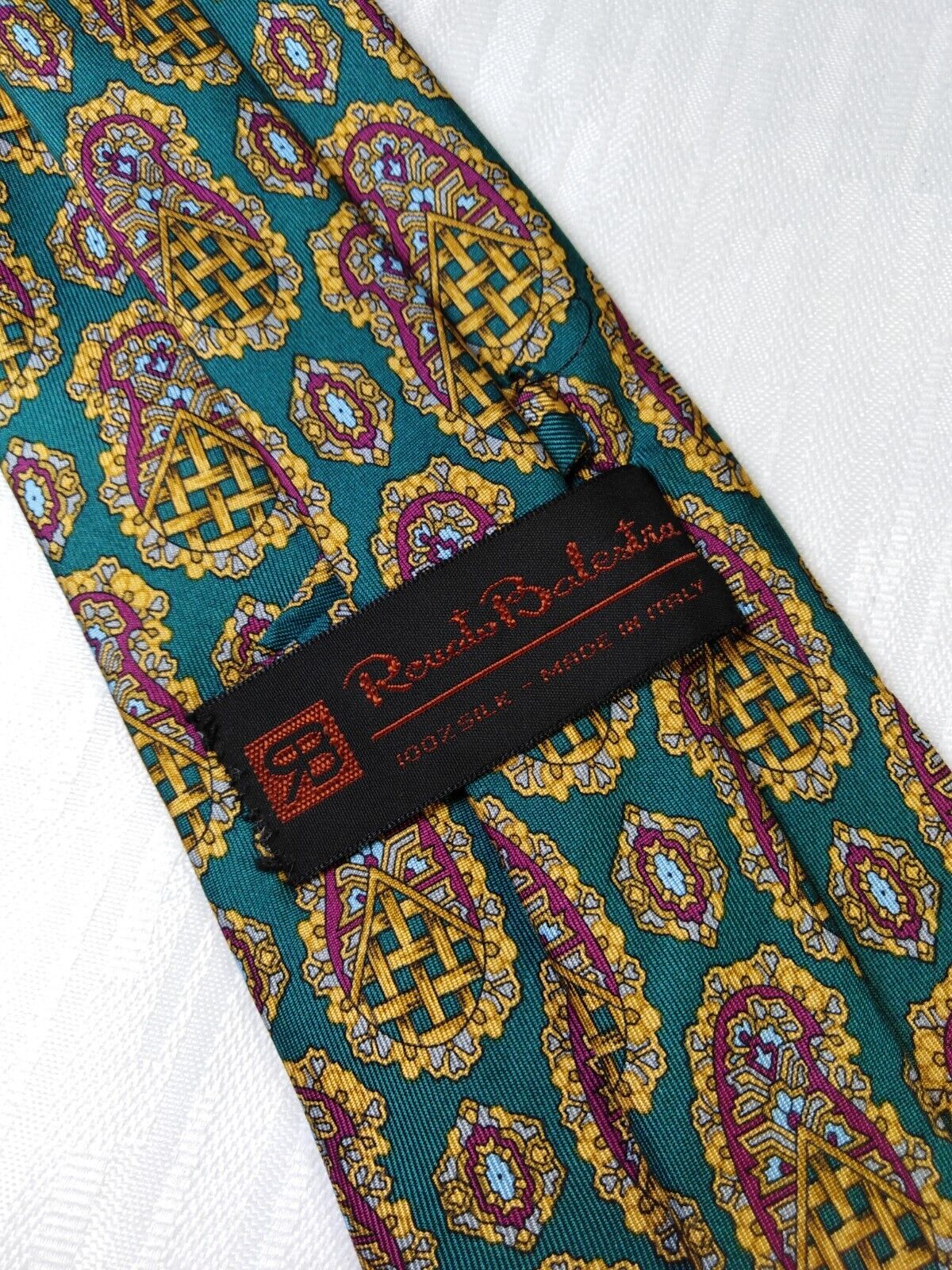 RENATO BALESTRA 100% SETA SILK TIE CRAVATTA NECKTIE ITALY VINTAGE CLASSIC UOMO