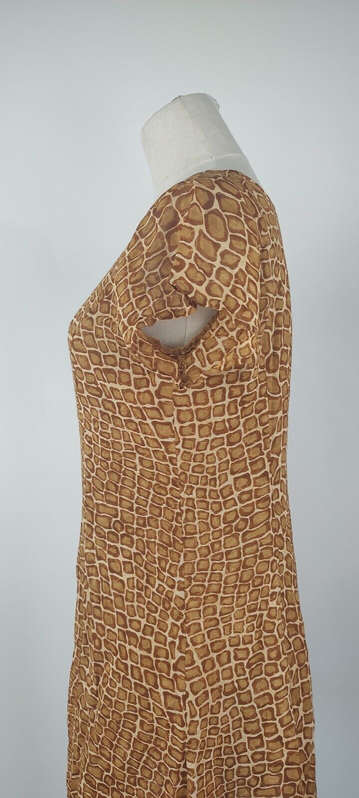 MARELLA VESTITO DONNA TG. 40 WOMAN CASUAL VINTAGE DRESS LINO