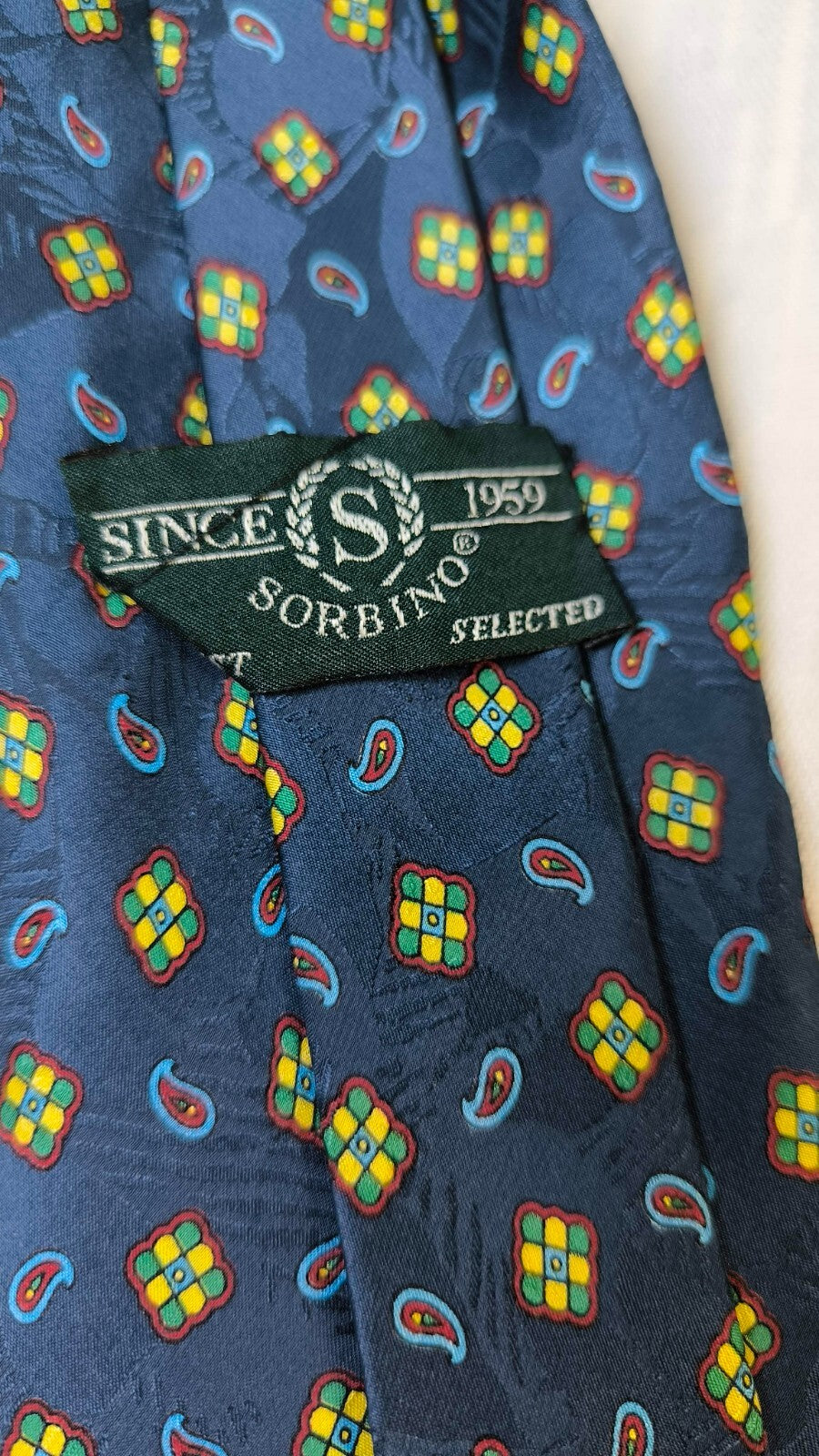 SORBINO 100%  SILK TIE SETA CRAVATTA UOMO NECKTIE MADE IN ITALY VINTAGE