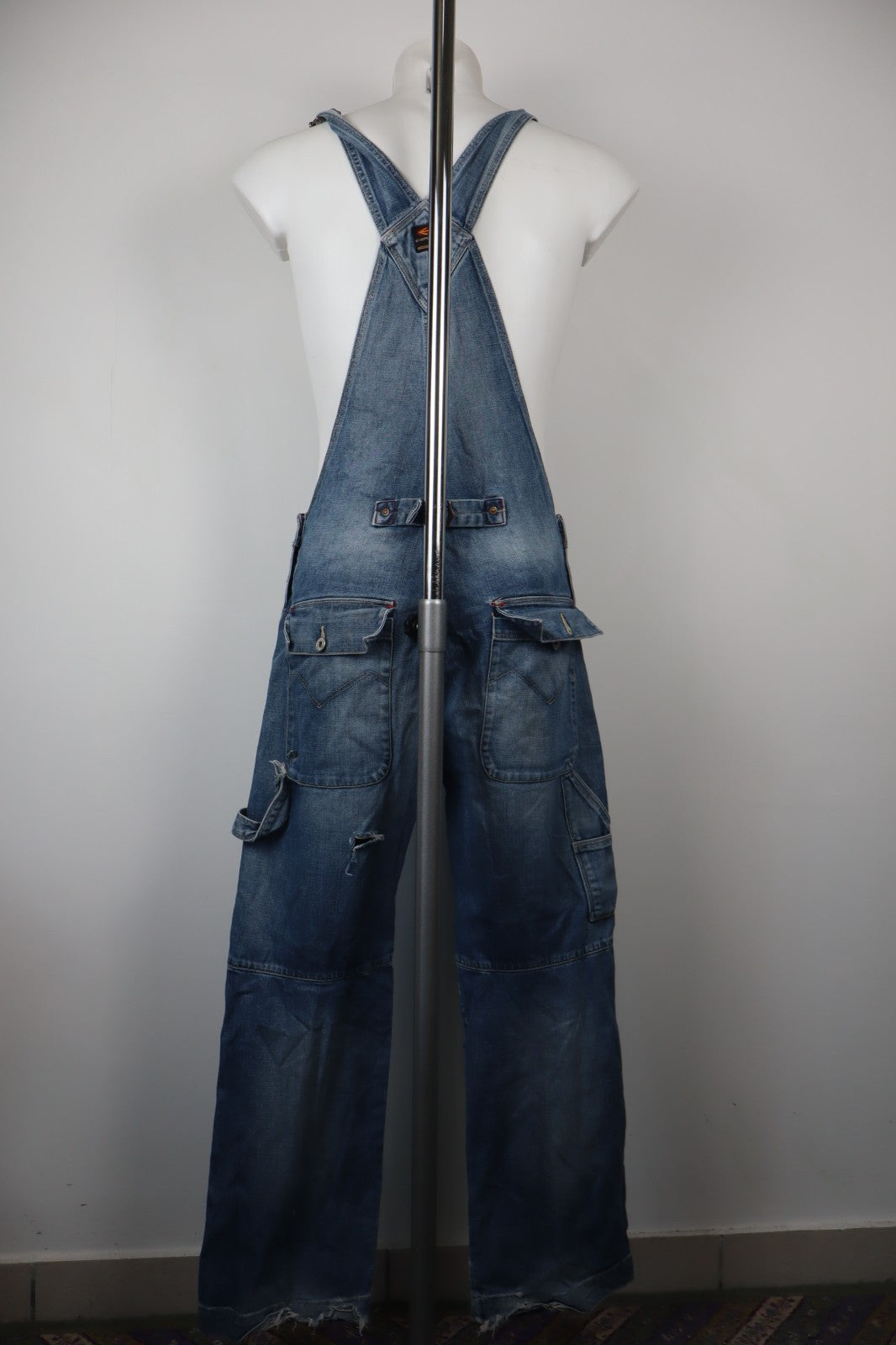 ENERGIE SALOPETTE JEANS MAN DENIM Tg. W31 COTONE CASUAL VINTAGE UOMO