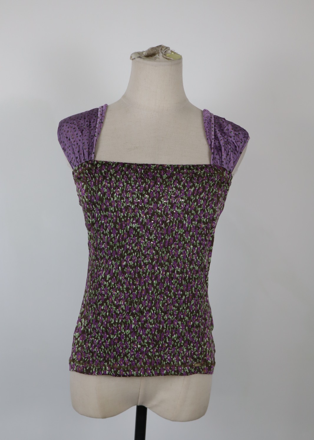 LIU JO MAGLIA DONNA TG. 46 WOMAN CASUAL VINTAGE T-SHIRT TOP FLOREALE