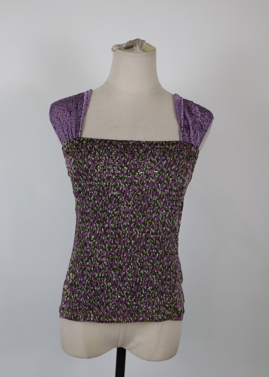 LIU JO MAGLIA DONNA TG. 46 WOMAN CASUAL VINTAGE T-SHIRT TOP FLOREALE