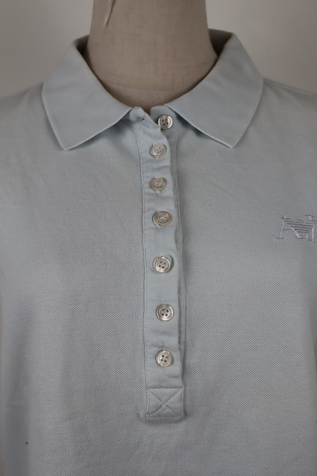 ARMANI JEANS POLO DONNA COTONE TG. 46 WOMAN SHIRT CASUAL VINTAGE COTTON