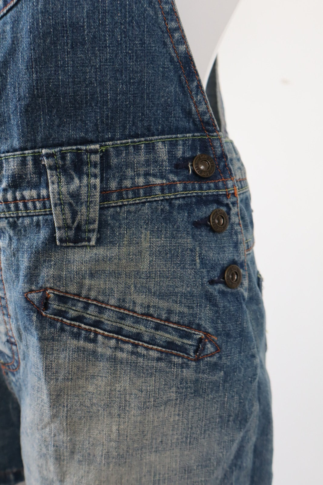 LEE COMPLETO DONNA PANTALONE Tg. S SALOPETTE ONE PIECE VINTAGE CASUAL DENIM