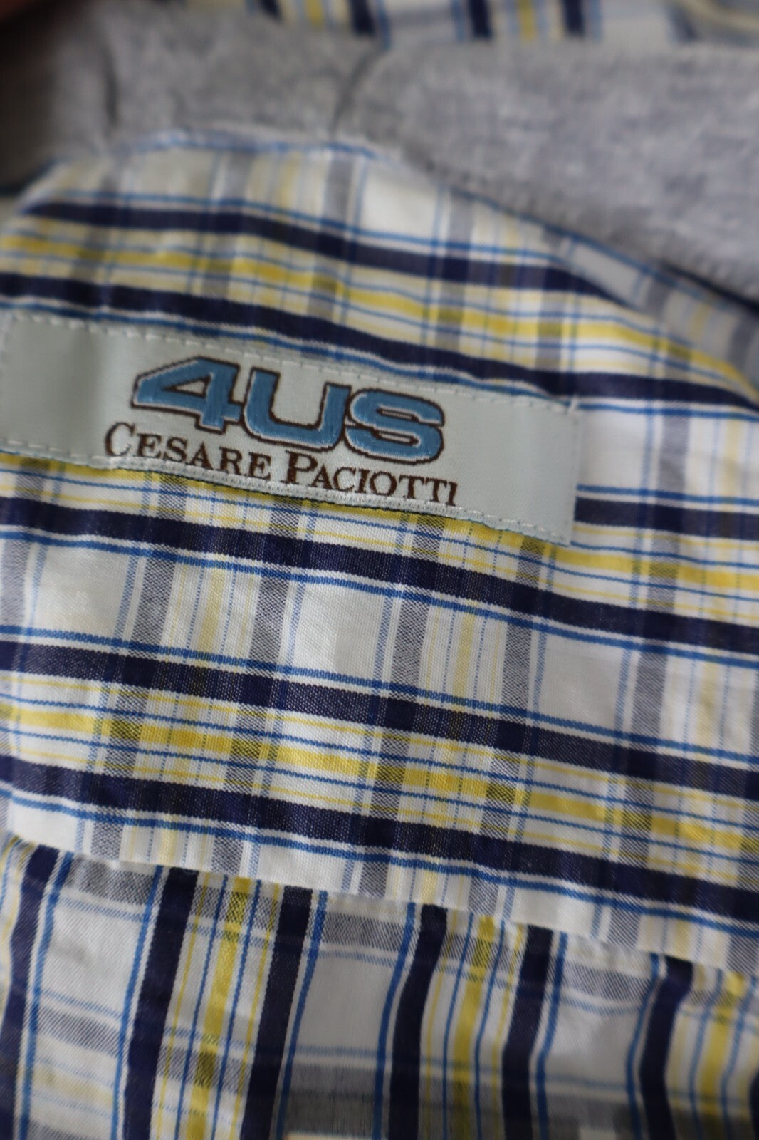 PACIOTTI 4US CAMICIA UOMO COTONE TG. 46 MAN CASUAL VINTAGE COTTON SHIRT