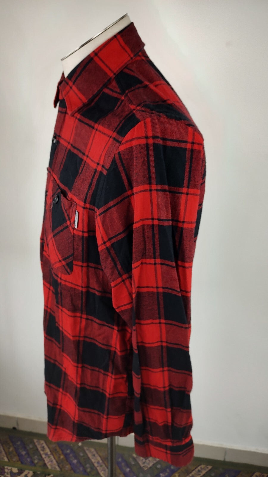 CARHARTT CAMICIA UOMO TG S MAN CASUAL VINTAGE SHIRT COTONE COTTON FLANELLA