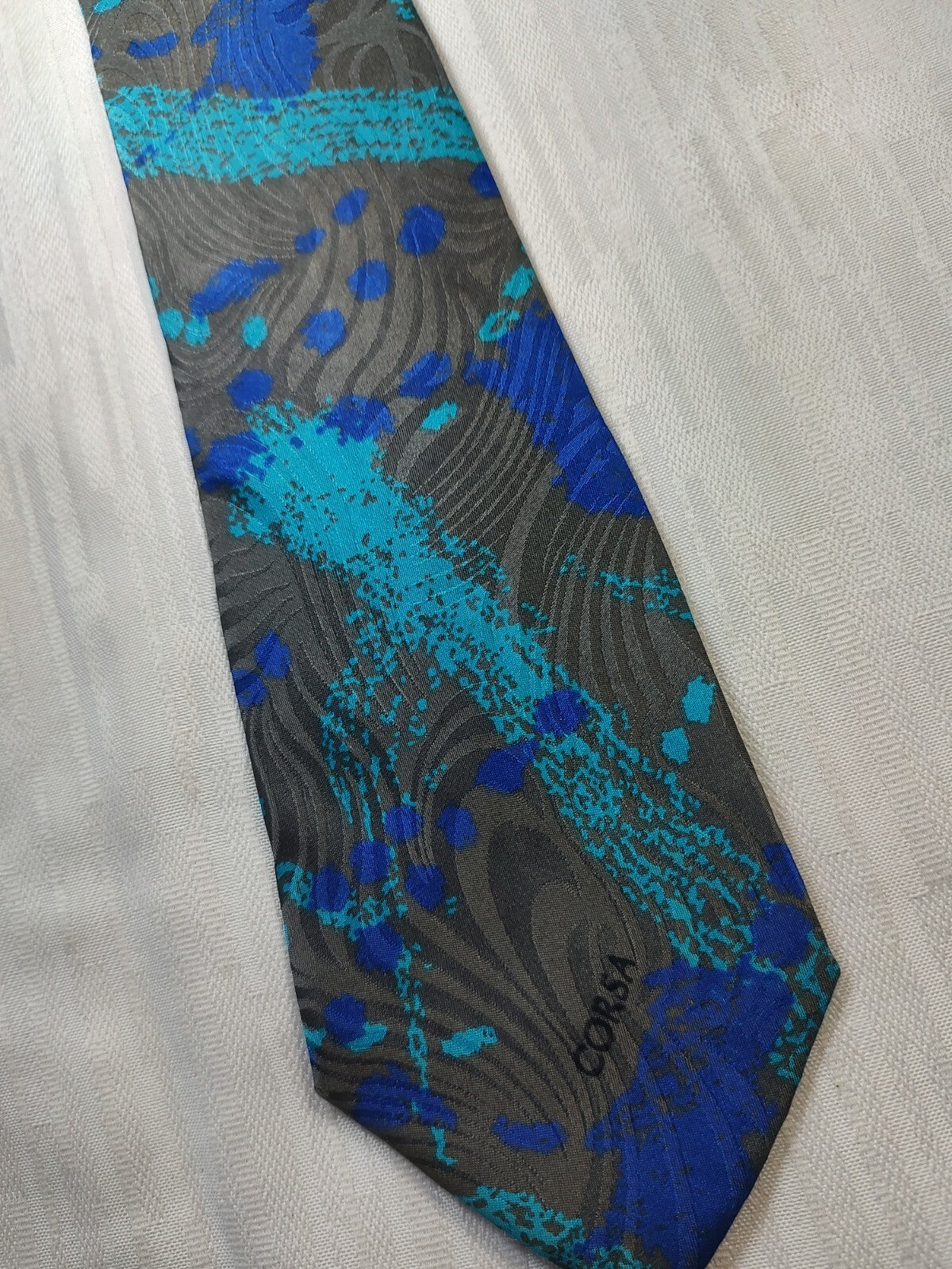 OPEL CORSA 100% SILK TIE SETA CRAVATTA NECKTIE MADE IN ITALY CLASSIC