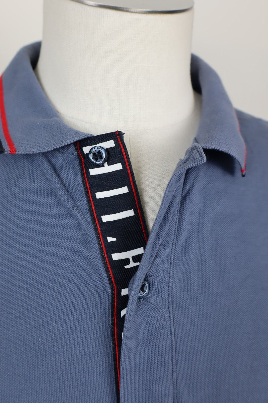 TOMMY HILFIGER POLO MAGLIA UOMO TG l MAN T-SHIRT CASUAL VINTAGE COTONE SLIM