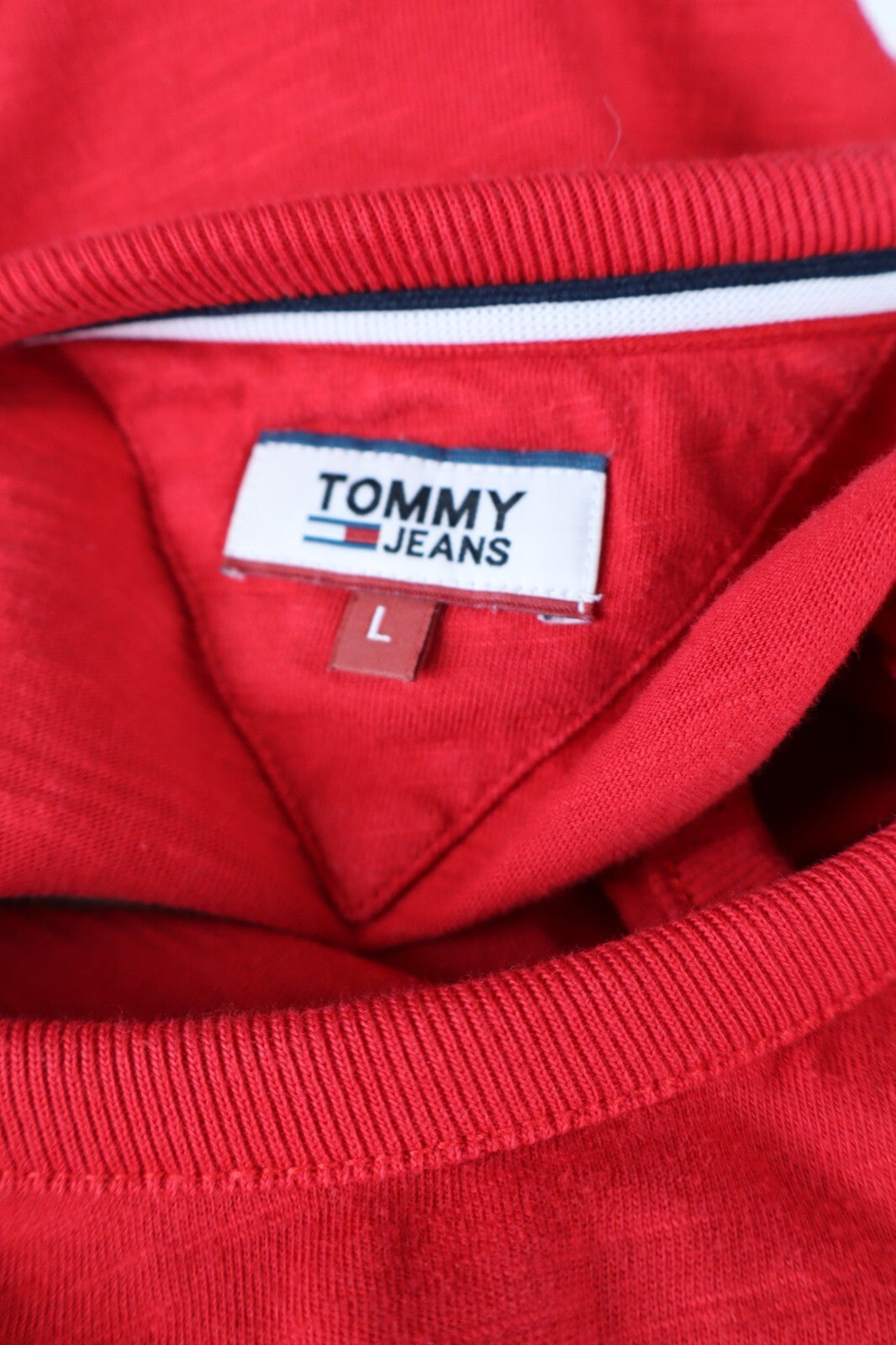 TOMMY HILFIGER JEANS VESTITO DONNA TG. L WOMAN CASUAL VINTAGE DRESS  COTONE