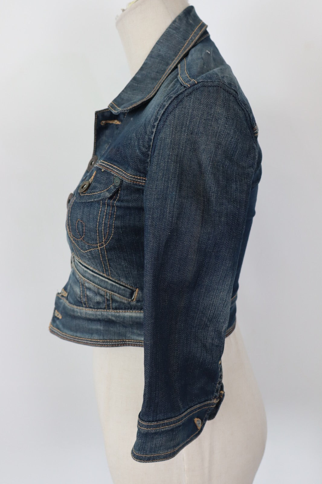 PATRIZIA PEPE JEANS GIUBBINO DONNA Tg. XS WOMAN CASUAL JACKET COTONE DENIM