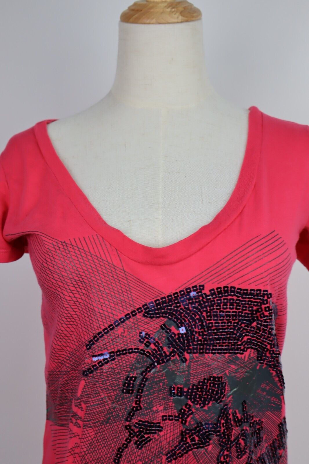 DIESEL MAGLIA COTONE DONNA TG. S WOMAN CASUAL VINTAGE T-SHIRT