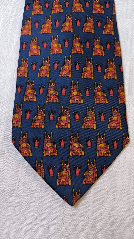 LONG CHAMP 100%  SILK TIE SETA CRAVATTA UOMO NECKTIE MADE IN ITALY VINTAGE