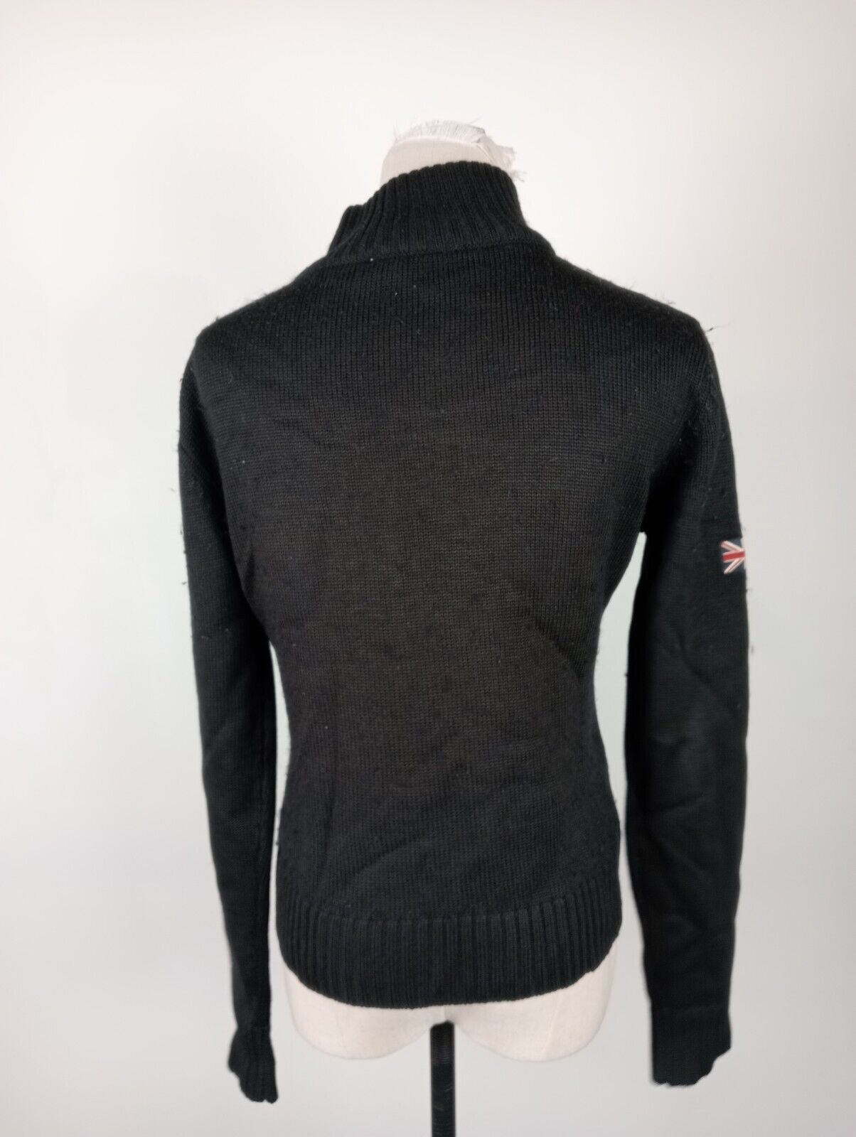 LONSDALE MAGLIONE CON ZIP DONNA Tg. L WOMAN CASUAL SWEATER WOOL LANA VINTAGE
