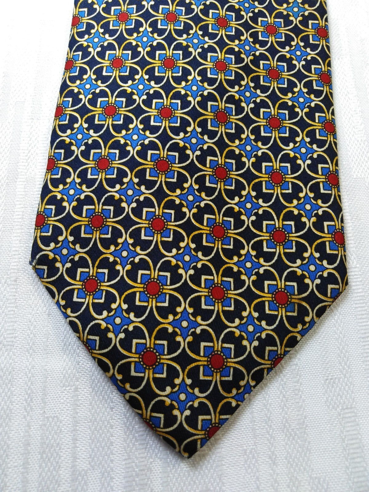 ENRICO COVERI VIALE MORIN 100% SILK TIE SETA CRAVATTA NECKTIE ITALY VINTAGE