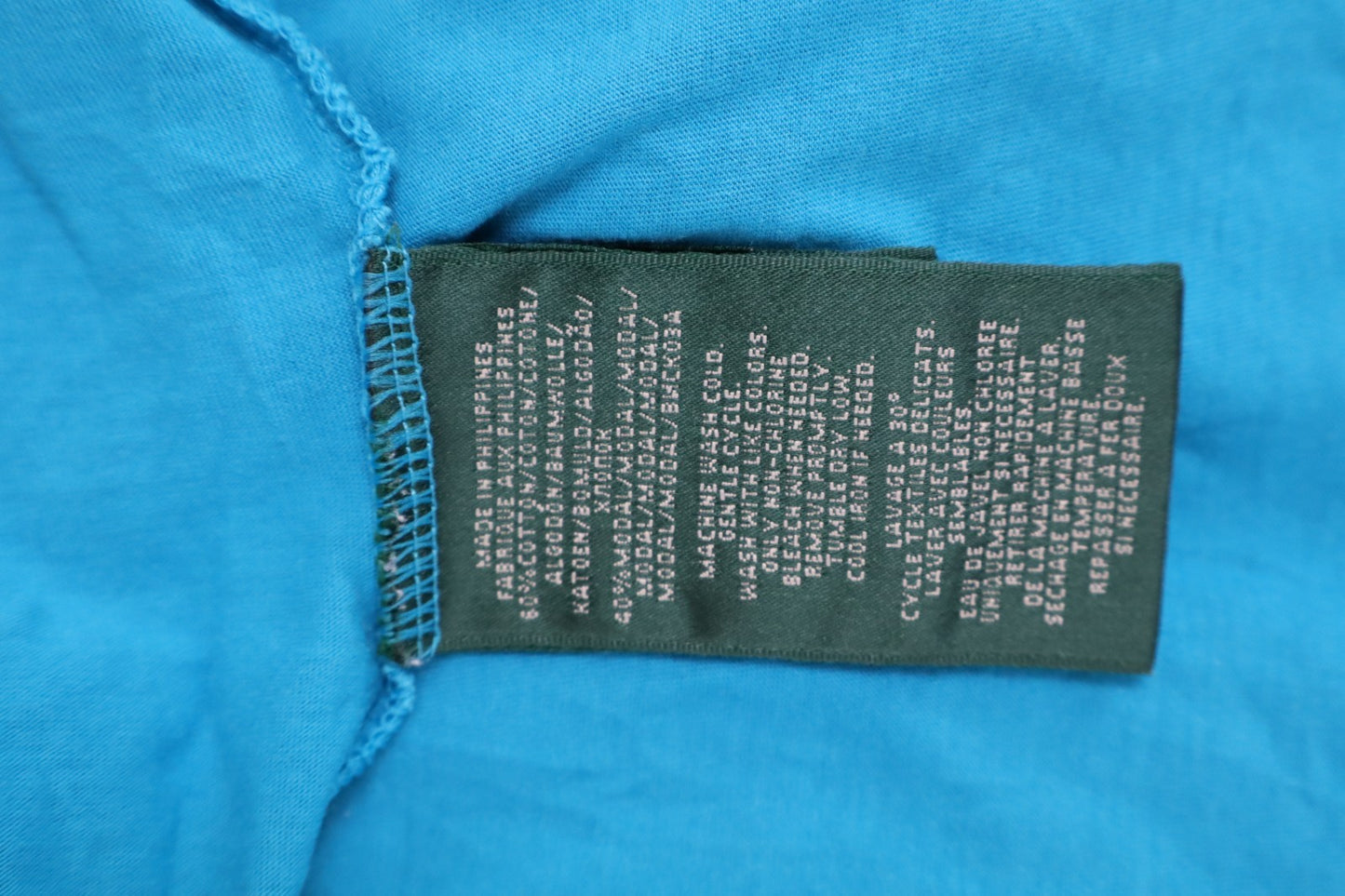 LAUREN RALPH LAUREN  MAGLIA DONNA TG. M WOMAN T-SHIRT CASUAL VINTAGE RUCHE