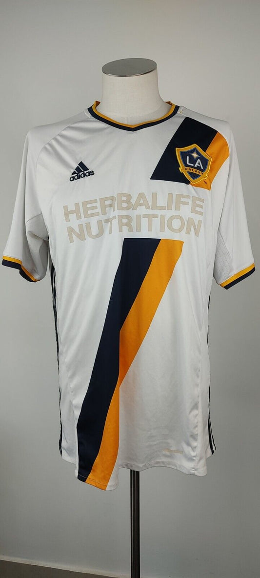 ADIDAS LA GALAXY MAGLIA CALCIO UOMO Tg XL SOCCER MAN VINTAGE JERSEY 8 GERRARD