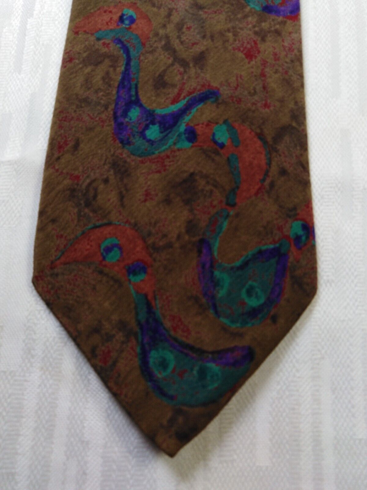UNGARO PARIS 100% SETA SILK TIE CRAVATTA NECKTIE ITALY VINTAGE CLASSIC