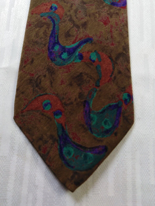 UNGARO PARIS 100% SETA SILK TIE CRAVATTA NECKTIE ITALY VINTAGE CLASSIC