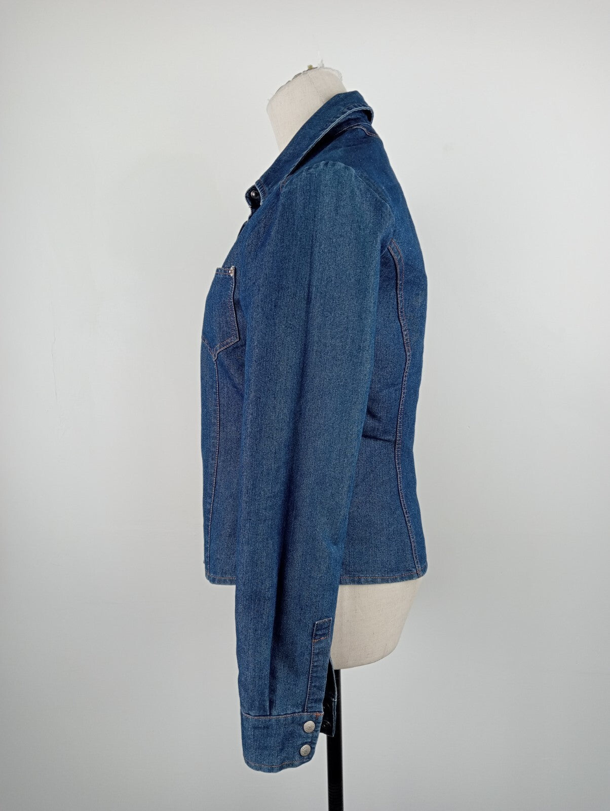 MAX & CO CAMICIA JEANS DENIM DONNA TG 42 WOMAN SHIRT CASUAL VINTAGE COTONE