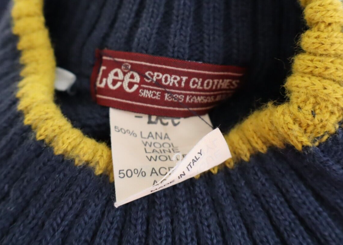 LEE MAGLIONE LANA MAGLIA WOOL UOMO TG M MAN SWEATER CASUAL VINTAGE