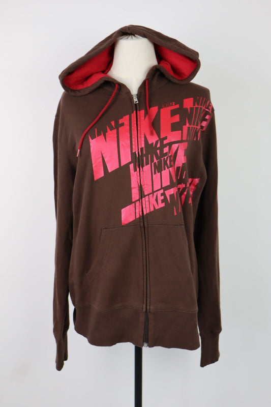 NIKE FELPA DONNA Tg XL WOMAN CASUAL VINTAGE SPORT SWEATSHIRT COTONE CON ZIP