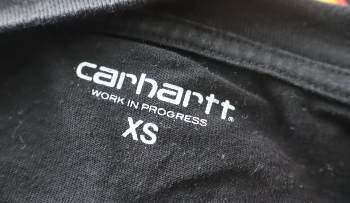 CARHARTT MAGLIA UOMO COTONE TG XS MAN COTTON T-SHIRT CASUAL VINTAGE NERO LOGO