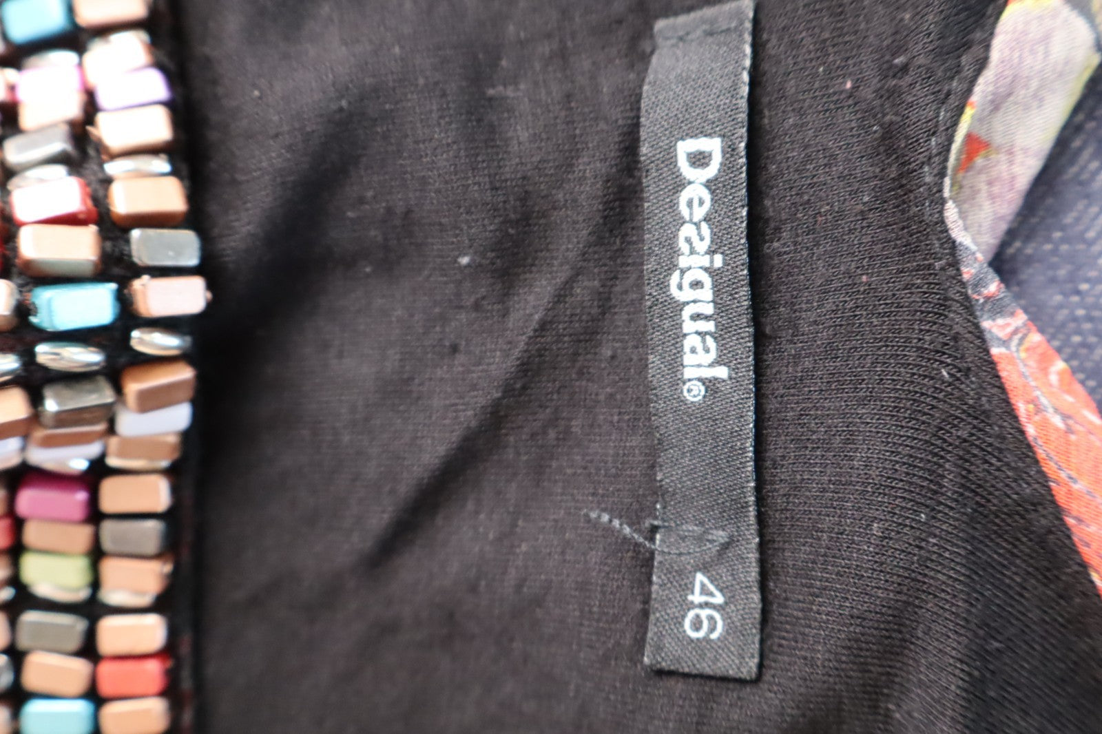 DESIGUAL VESTITO DONNA TG. 46 WOMAN CASUAL VINTAGE DRESS ABITO