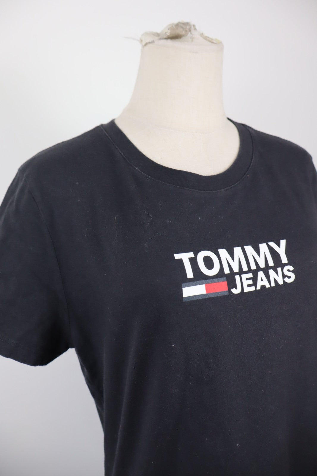 TOMMY HILFIGER JEANS MAGLIA DONNA TG L WOMAN CASUAL VINTAGE TOP T-SHIRT LOGO