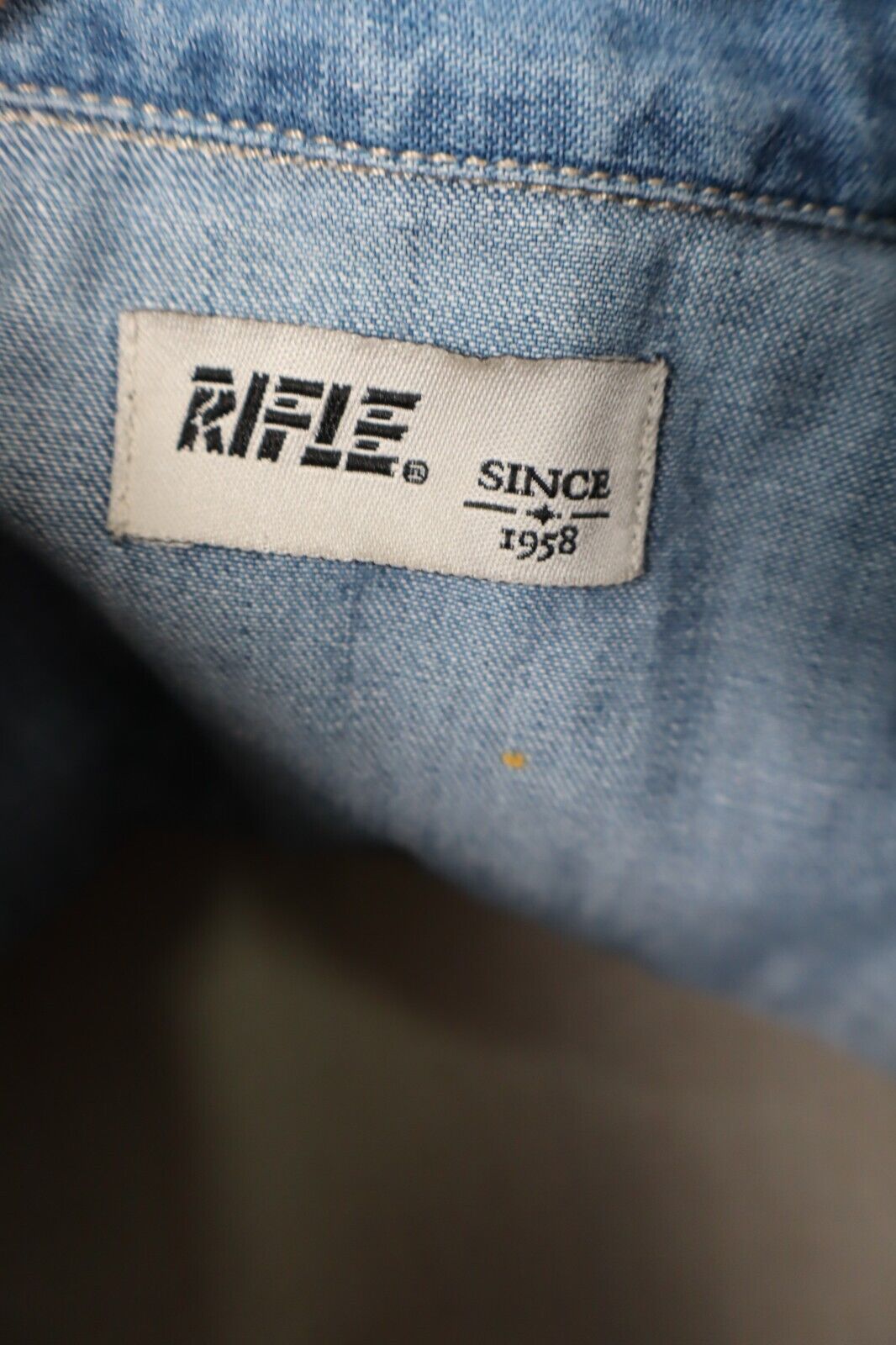 RIFLE CAMICIA JEANS DENIM DONNA CAMICIA TG. L WOMAN SHIRT CASUAL VINTAGE Y2K