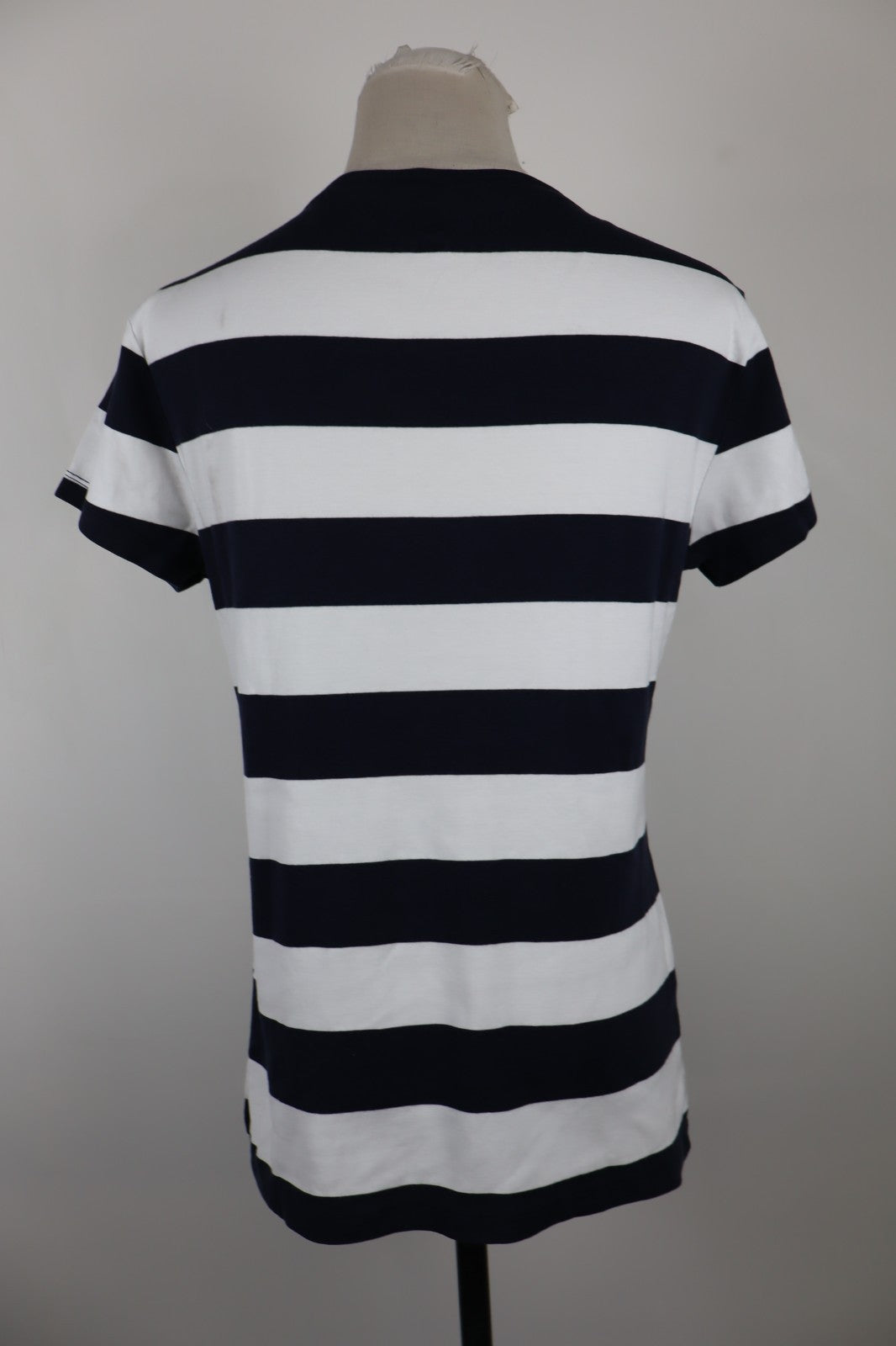 TOMMY HILFIGER MAGLIA COTONE DONNA TG. L WOMAN CASUAL VINTAGE T-SHIRT A RIGHE