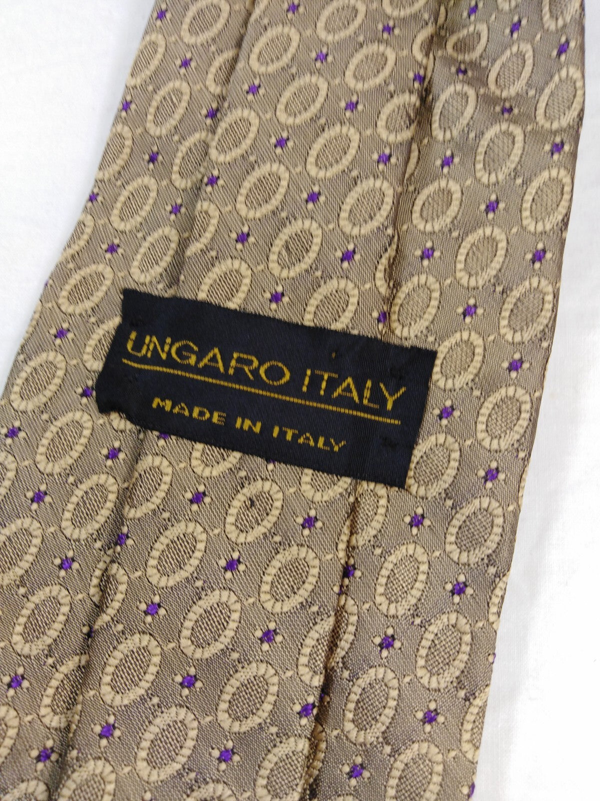 UNGARO 100%  SILK TIE SETA CRAVATTA NECKTIE MADE IN ITALY