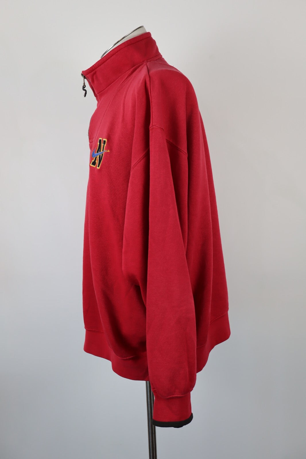 NIKE FELPA CON ZIP UOMO Tg XL MAN CASUAL VINTAGE SPORT SWEATSHIRT COTONE